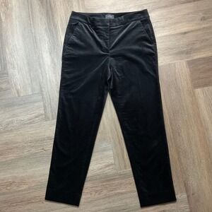 White House Black Market The Slim Velvet Dress Ankle Pants Womens 6 Black Party